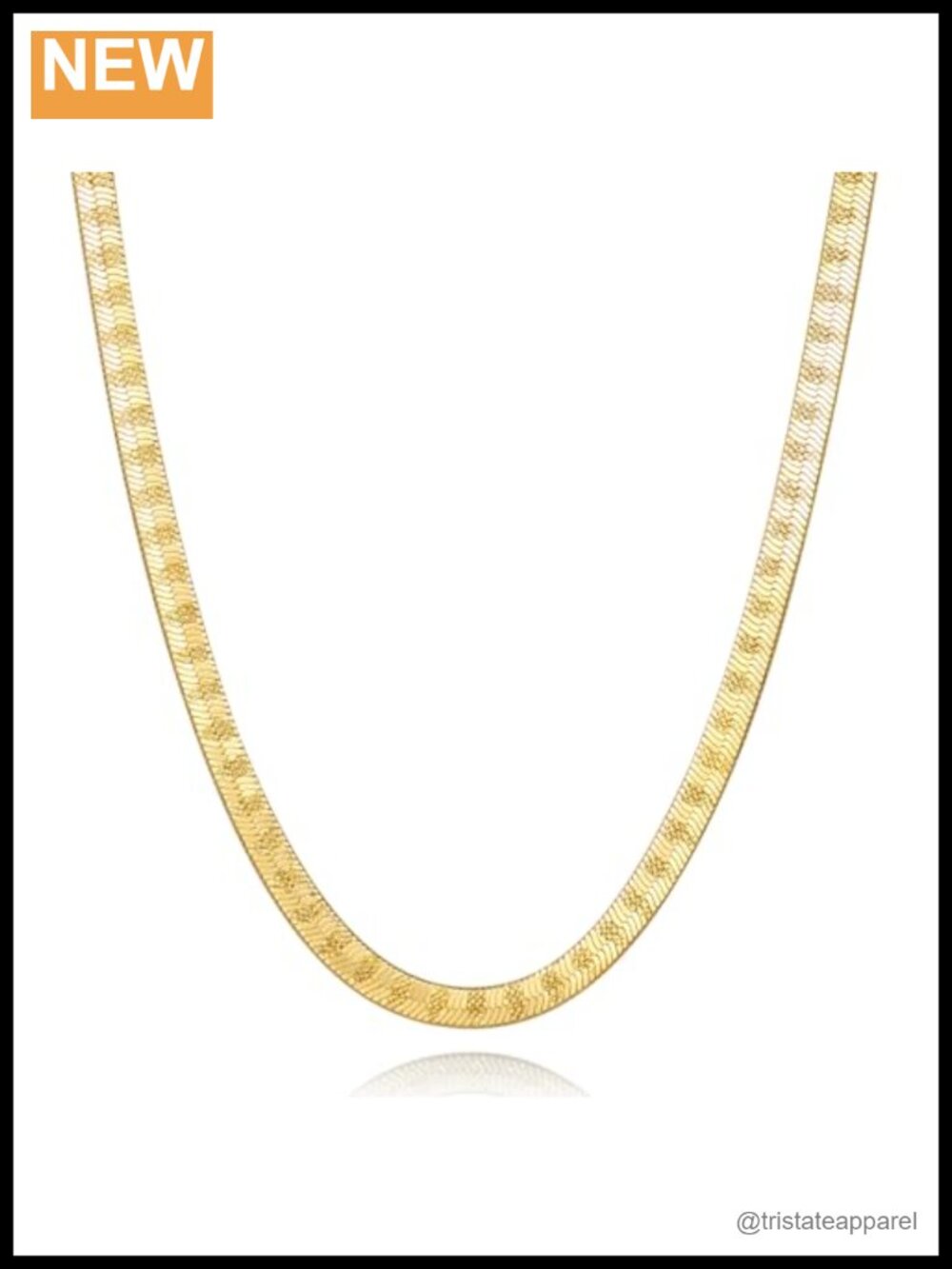 14K Gold Plated Flat Snake Chain Necklace Diamond Cut Unisex 4mm